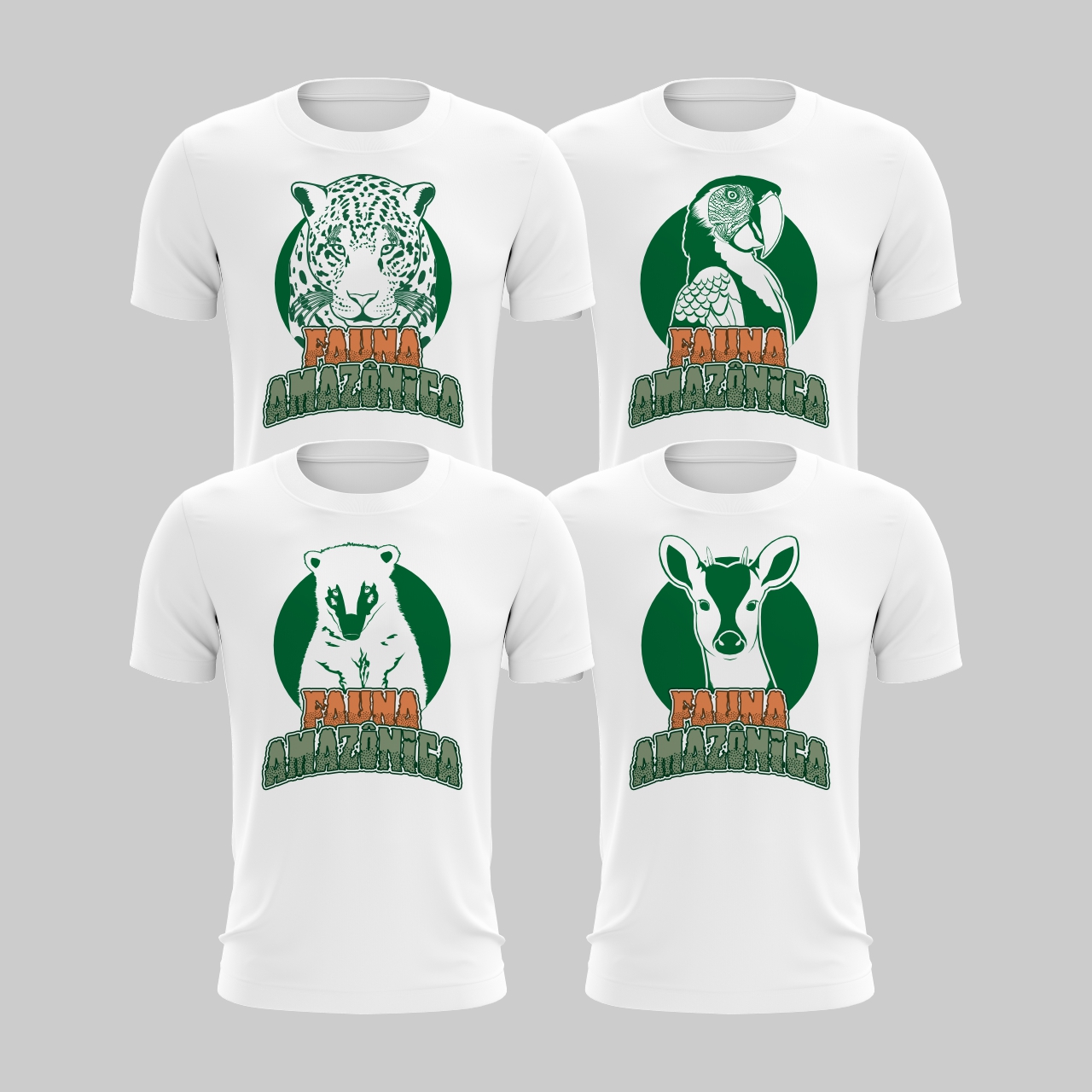 Camiseta Linha Fauna Amazônica Poliéster